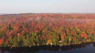 Fall colours at Paudash Lake Ontario Canada shot with a Mavic Mini