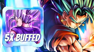 WHAT IS THIS DAMAGE!!! 5x ZENKAI BUFFED ULTRA VEGITO BLUE DESTROYS ULTRA BEAST GOHAN! (DB Legends)