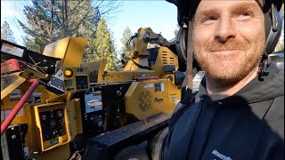 Hungry Wood Chipper Gobbles Whole Tree