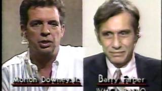 WOR News, Sara Lee Kessler, Morton Downey Jr., Barry Farber Interview, 1988