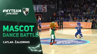 Anadolu Efes and Zalgiris mascots get into a dance battle