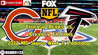 Chicago Bears vs. Atlanta Falcons | 2022 NFL Season Week 11 | Predictions Madden NFL 23