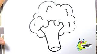 How to Draw Easy Broccoli
