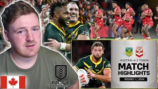 Hockey Fan Reacts: KANGAROOS v TONGA XIII -- Pacific Championships 2024