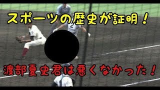 検証の結果仙台育英の渡部夏史君は悪くない 無罪でした 故意では無かった 大阪桐蔭 2017甲子園