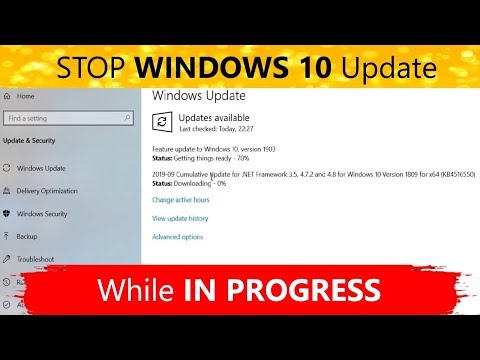 How to Stop Windows Update While In Progress - Windows 10