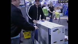 Shopping at a Best Buy store in 2006