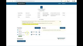 Using the schedule planner to register for courses at the University of Alaska Southeast
