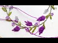 very easy and simple lavender wreath embroidery design hand embroidery for beginners 🪡🧵