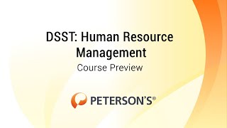 Peterson's DSST Human Resource Management - Course Preview