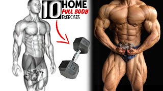 10 FULL BODY EXERCISES ( DUMBBELLS ONLY ) AT HOME