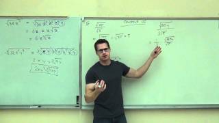 Intermediate Algebra Lecture 10.3: Simplifying Radical (Roots) Expressions