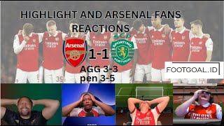 Watch Arsenal Fans Emotional Journey ||  Arsenal vs Sporting CP HIGHLIGHT & LIVE Watchalong Reaction