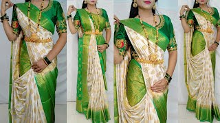 Makar Sankranti Special Saree Wearing tips/New morden saree Drape idea/Saree kaise pehne jati hai