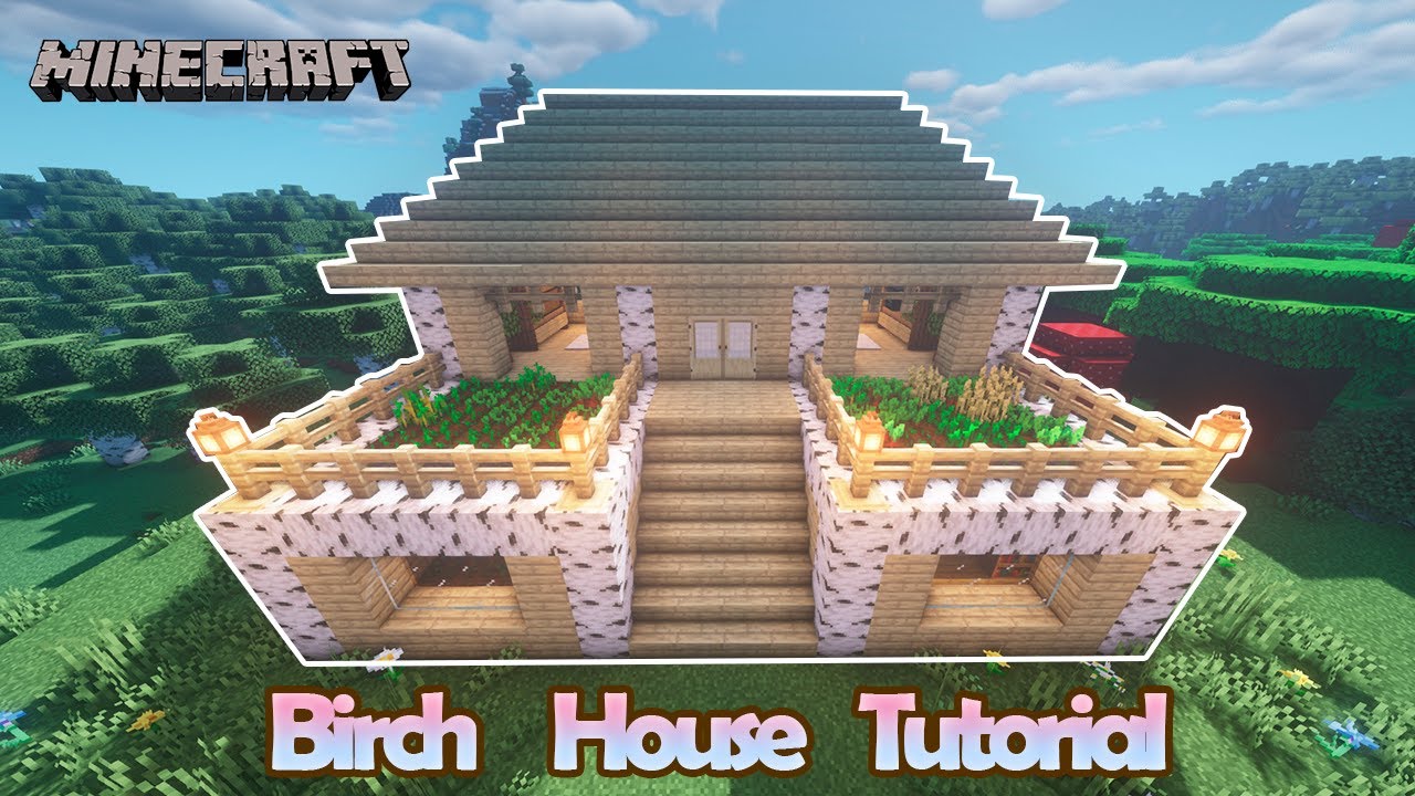 Minecraft Birch House Minecraft Starter House 88 3d Guide