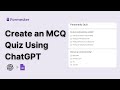 How to Create a Multiple Choice Quiz in Google Forms (w/ChatGPT)
