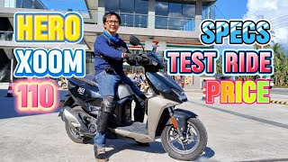 HERO XOOM 110 Magaling sa Cornering = Specs Test Ride and Price