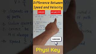 Difference between Speed and Velocity| Class 9 Science| Ch 8 Motion| Physi Key#shorts#YouTubeshorts