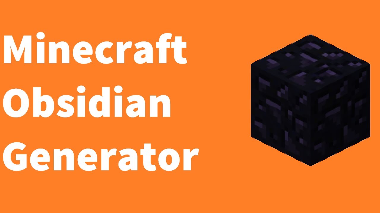Minecraft Tutorial Simple Obsidian Generator Youtube