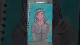 Drawing Hinata Hyuga from Naruto Anime ❤️‍🔥 #naruto  #narutoshippuden  #animedrawing