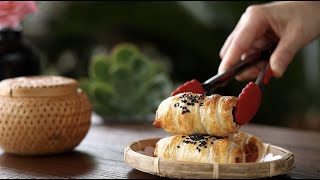 Sausage Rolls |Puff Pastry hot dog Rolls