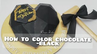 HOW TO COLOR CHOCOLATE \\ CHOCOLATE COLORING | BLACK COLOR CHOCOLATE