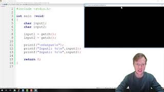 5.c C Programming - Get Char Function ( getch() )
