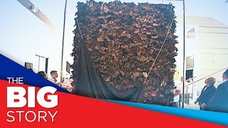 Meralco unveils sculpture made of 1,300 gloves