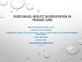 Elder Abuse, Neglect & Exploitation in Primary Care