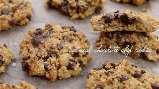 ソフト食感オートミールチョコレートチップクッキー｜oatmeal chocolate chip cookies【小麦粉・乳製品不使用】