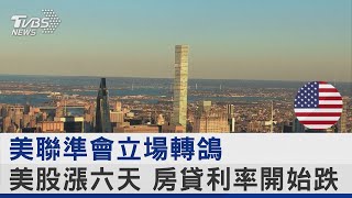 美聯準會立場轉鴿 美股漲六天 房貸利率開始跌｜TVBS新聞 @TVBSNEWS02