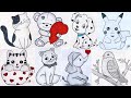 8 cute animal drawings | Easy Pencil drawing ideas | Miss Fatima - Art