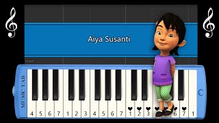 Aiya Susanti (Upin Ipin) Not Angka Pianika Melodica