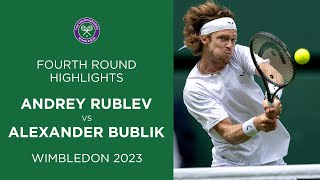 Andrey Rublev vs Alexander Bublik | Fourth Round Highlights | Wimbledon 2023