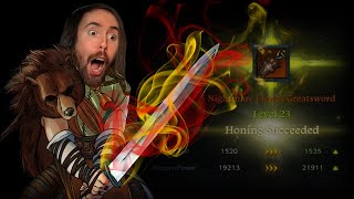 [LOSTARK] Asmongold never stop going BIG D Weapon Honing