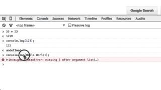 Intro to JavaScript 1-5: Hello World! Using the JavaScript Console