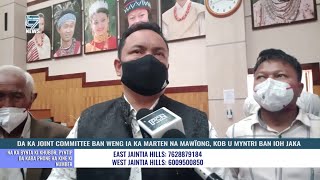 DA KA JOINT COMMITTEE BAN WENG IA KA MARTEN NA MAWÏONG, KOB U MYNTRI BAN IOH JAKA