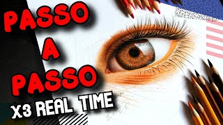 DESENHANDO OLHO REALISTA  PASSO A PASSO - REAL TIME DRAWING