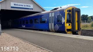 All the Inverness 158s 701 to 725 In order Filmed at Wick Station Scotland