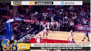 ESPN First Take  - Stephen Curry leads Warriors to defeat Clippers