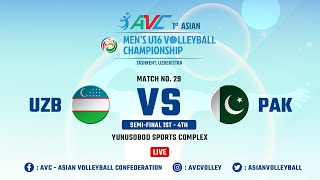 [ Semi-Final 1st-4th ] Uzbekistan VS Pakistan  : The 1st Asian Men's U16 Volleyball Championship