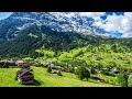 GRINDELWALD Switzerland Swiss Village In Autumn Most Amaizing SWISS Valley.With by 4k.