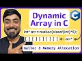 Dynamic Array in C using malloc | Dynamic Memory Allocation | C Programming for Beginners