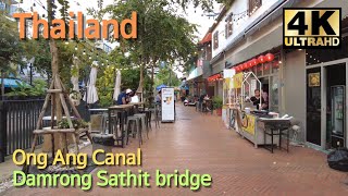 🇹🇭 2023 Bangkok Ong Ang Canal, Damrong Sathit bridge Scenes