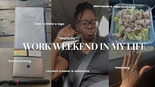 *realistic* Work Weekend In My Life As A Vegan Advocate | Designing a Logo, Researching & MORE