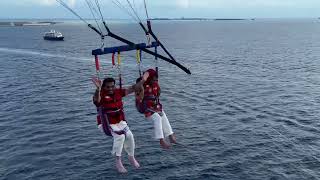 couple parasailing