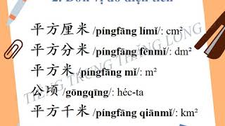 Các đơn vị đo lường trong tiếng Trung