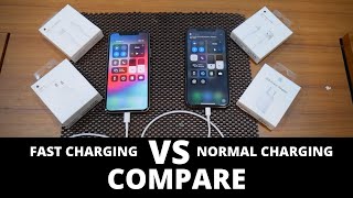 Compare Fast Charging 18W VS Normal Charging with iPhone X