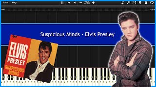 Suspicious Minds - Elvis Presley (Synthesia) [Tutorial] [Instrumental Video] [Download]