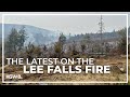 Fire officials deliver updates on the Lee Falls Fire